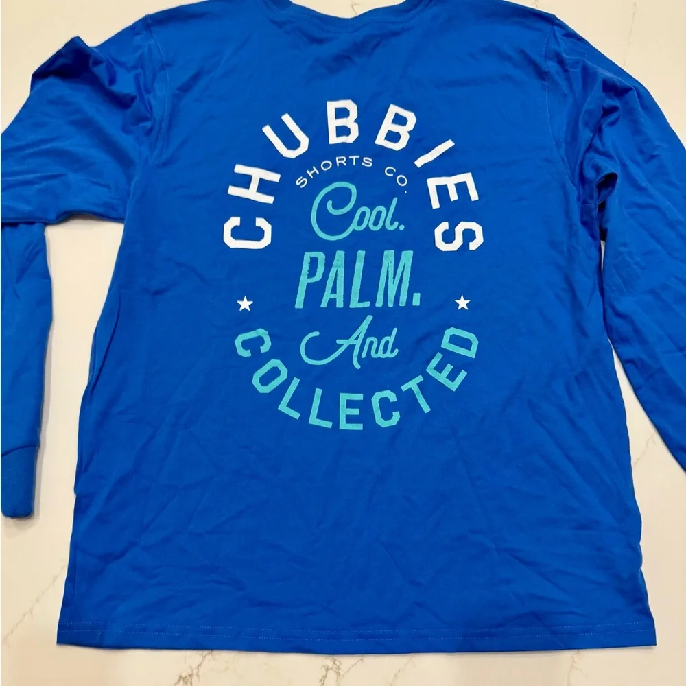Chubbies Vibrant Blue Long Sleeve Tee - Picture 4 of 4